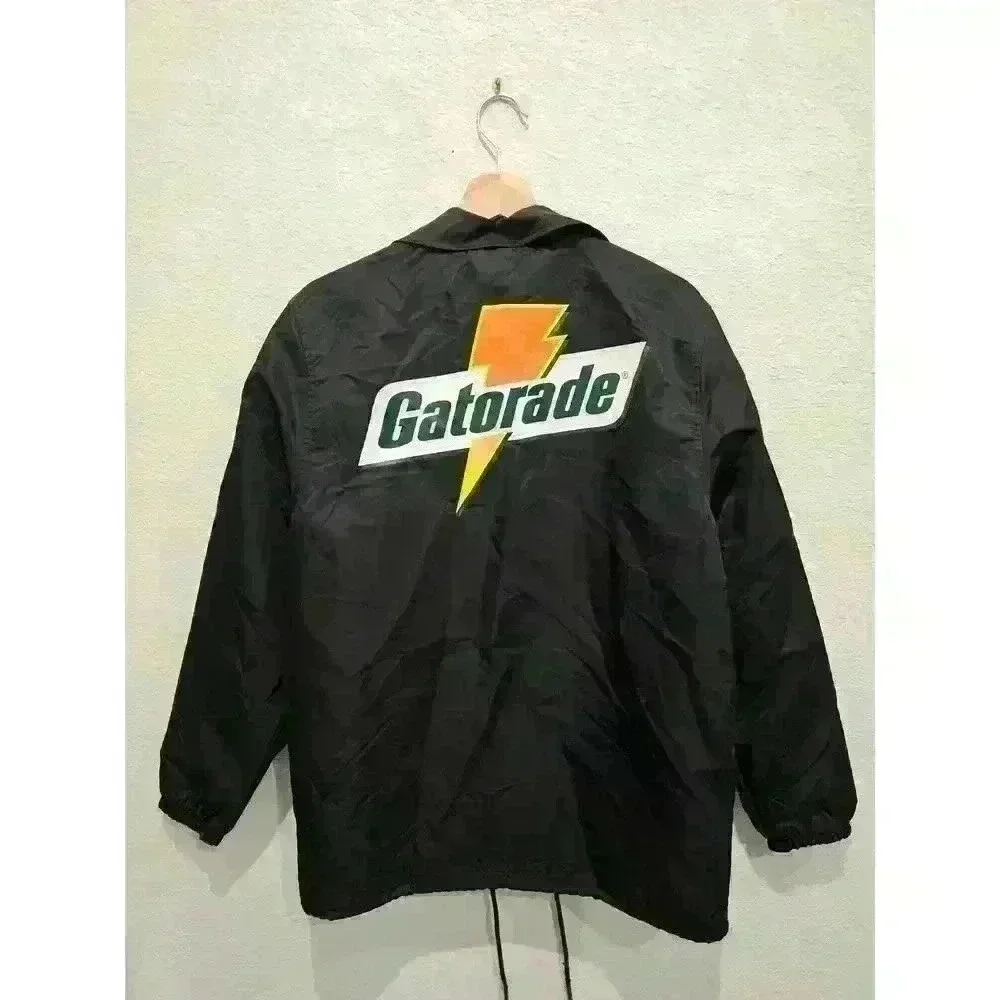 JORDAN Like Mike Gatorade Coaches Jacket sz M Medium Black Orange Retro